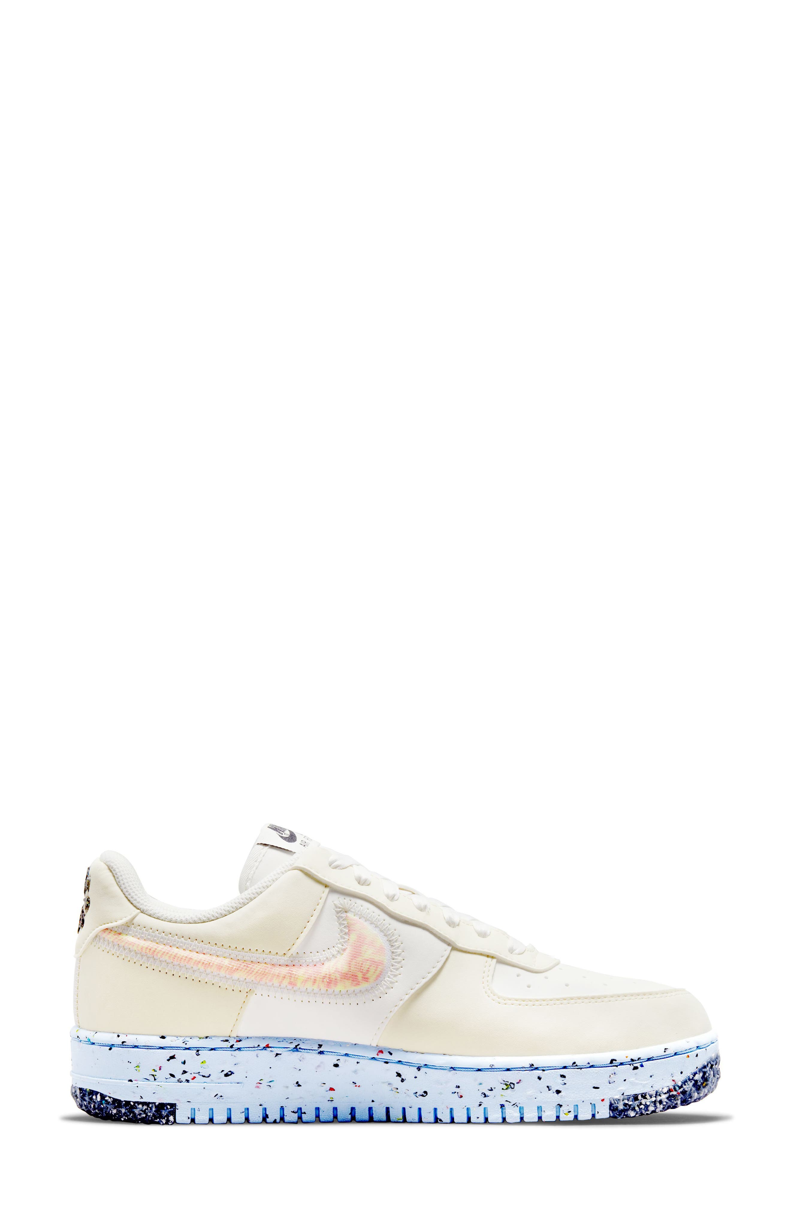 Air Force 1 Crater Sneaker, Alternate, color, SAIL/ COCONUT MILK/ VOLT