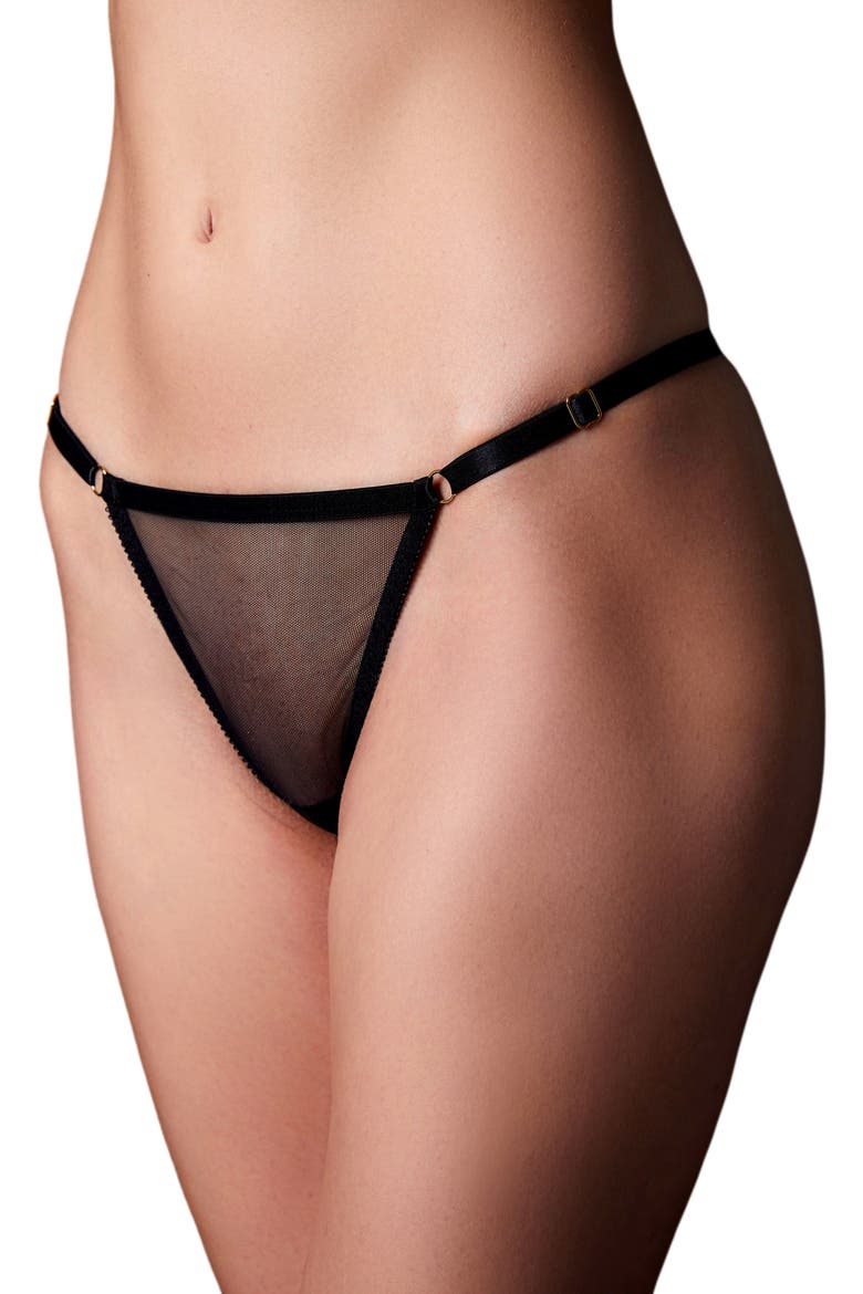 Odette Mesh Thong, Main, color, NOIR