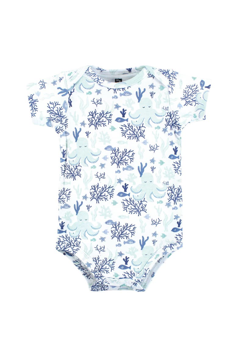 Little Soft Cotton All-in-One Outfits, Set of 3, Alternate, color, Mint Octopus