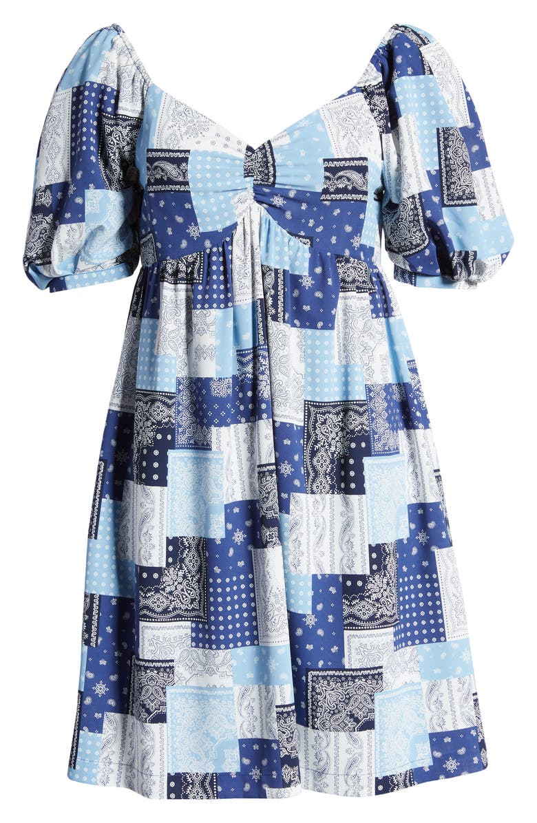 English Factory Patchwork Babydoll Dress, Alternate, color, 