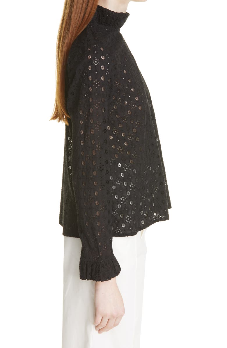 Merlette Boyce Eyelet Ruffle Blouse, Alternate, color,