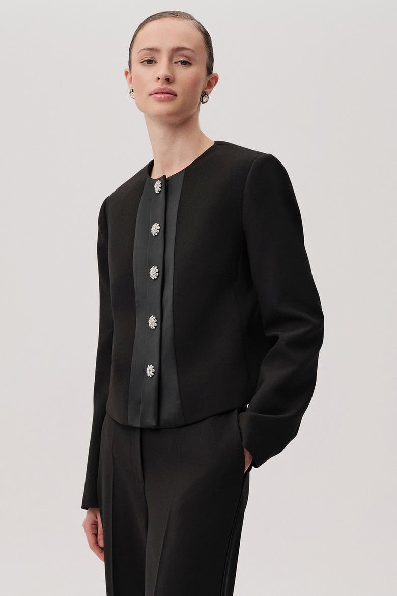 Aster Structured Jacket, Alternate, color, BLACK