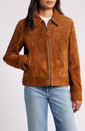 Schott NYC Roughout Cowhide Suede Trucker Jacket