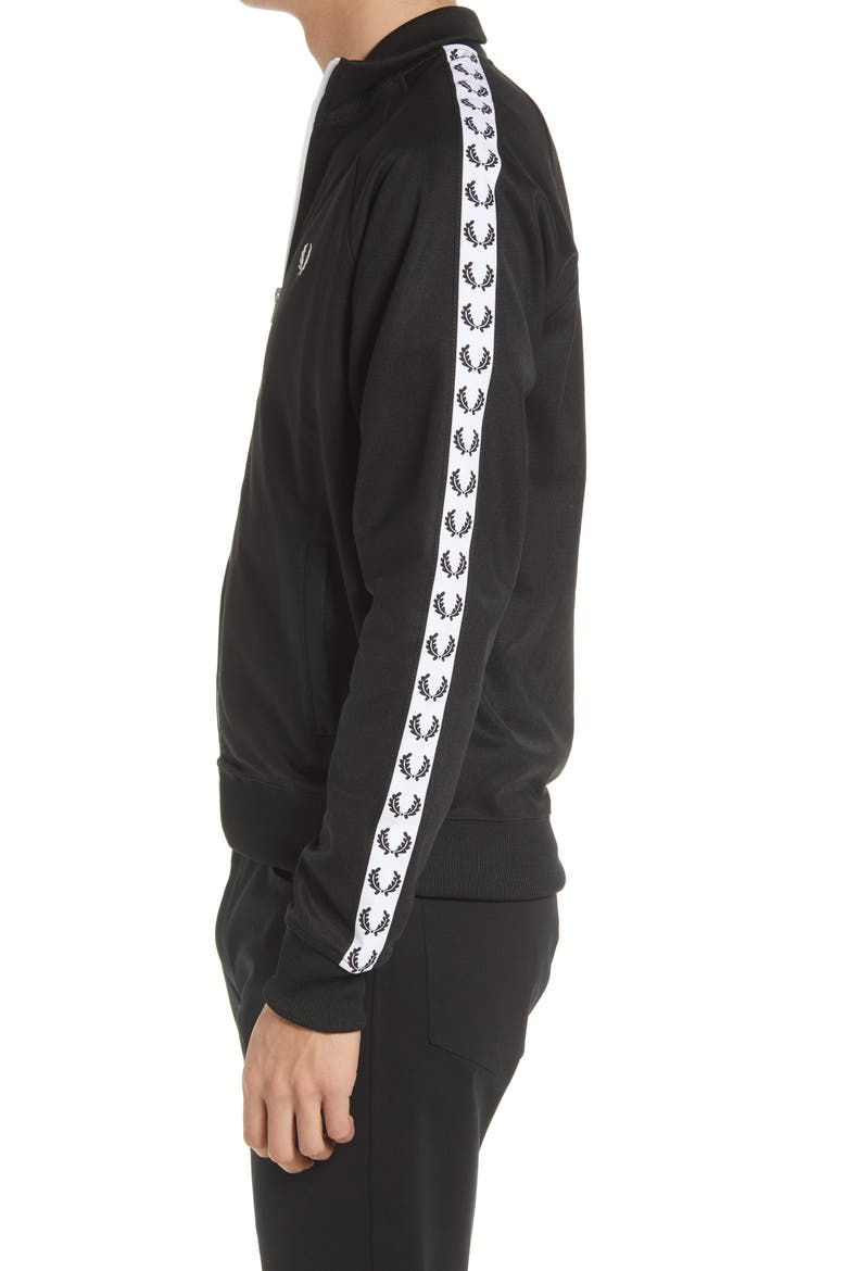 Laurel Tape Track Jacket, Alternate, color, BLK