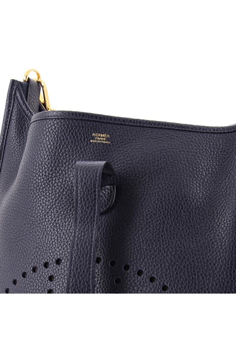 Pre-Owned Hermes Evelyne Bag Gen III Clemence GM, Alternate, color, Bleu Nuit