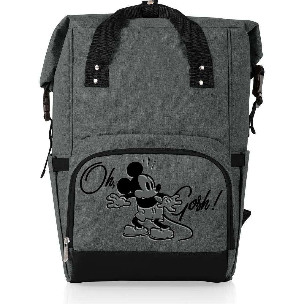 Picnic Time X Disney® Mickey Mouse On The Go Roll Top Backpack In Gray