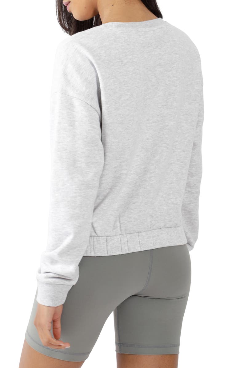 90 DEGREE BY REFLEX Crewneck Cropped Sweatshirt, Alternate, color,