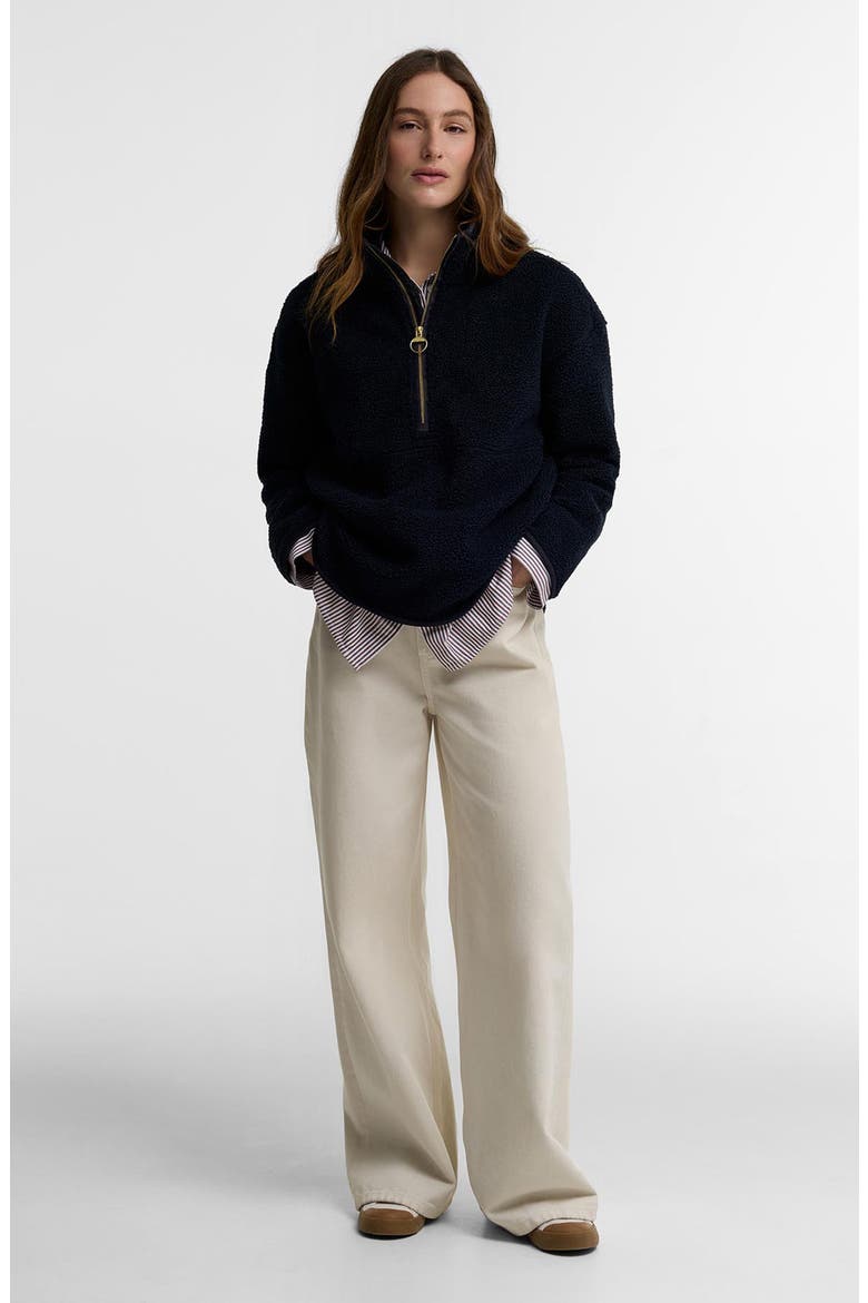 Merys Quarter Zip Fleece Pullover, Alternate, color, DARK NAVY