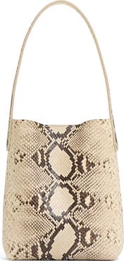 Mansur Gavriel Mini Everyday Cabas Snakeskin Embossed Leather Tote