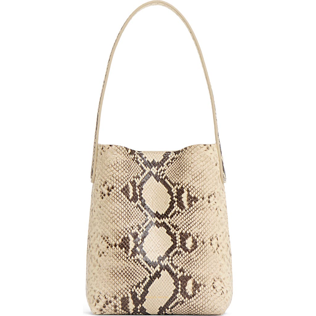 Mansur Gavriel Mini Everyday Cabas Snakeskin Embossed Leather Tote In Multi