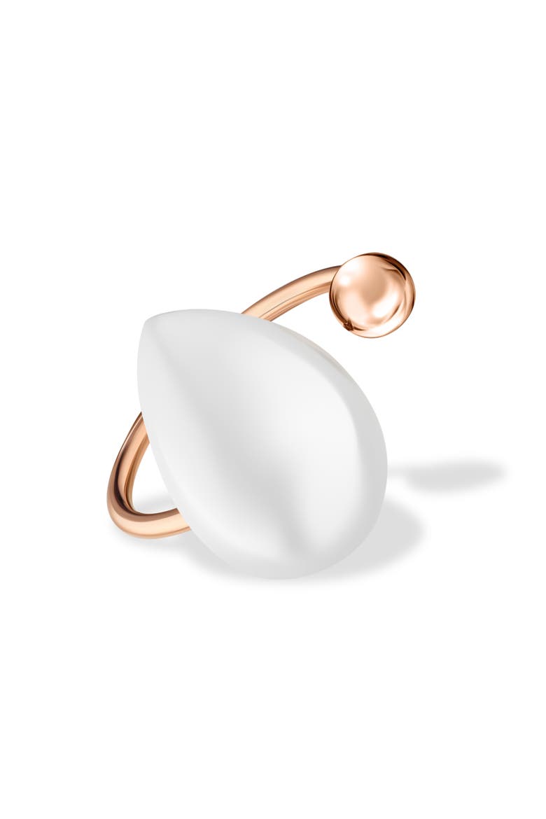 Marry Yourself Ring, Main, color, Pearl White, Rose Gold Band