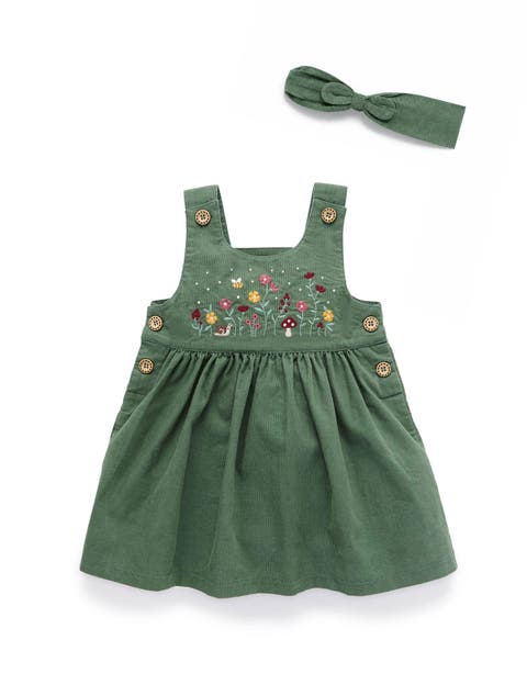 Corduroy Pinnie & Headband Set