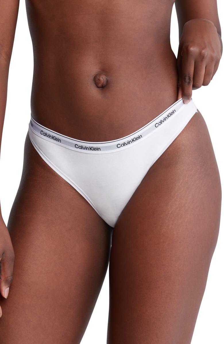 Calvin Klein 3-Pack Cotton Thongs, Alternate, color, 