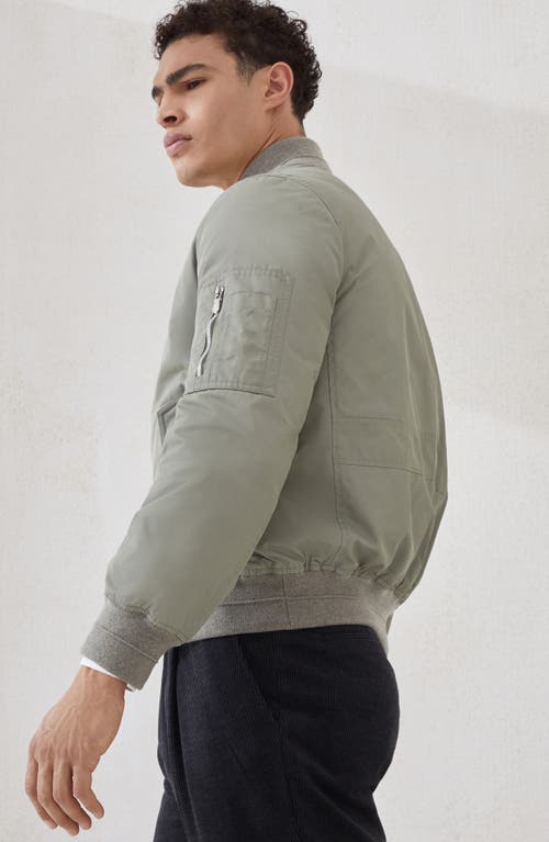 Brunello Cucinelli Zip-fastening Bomber Jacket In Gray