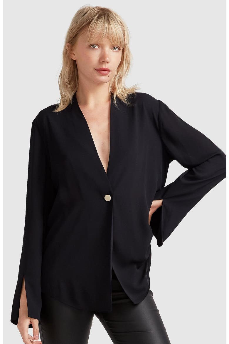 Sheer Genius Lightweight Blazer, Main, color, Black