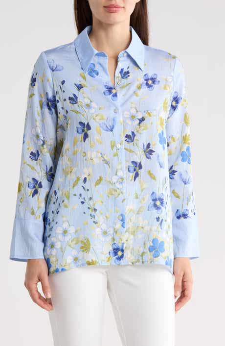 KAY UNGER SPORTSWEAR Button-Up Tunic Top