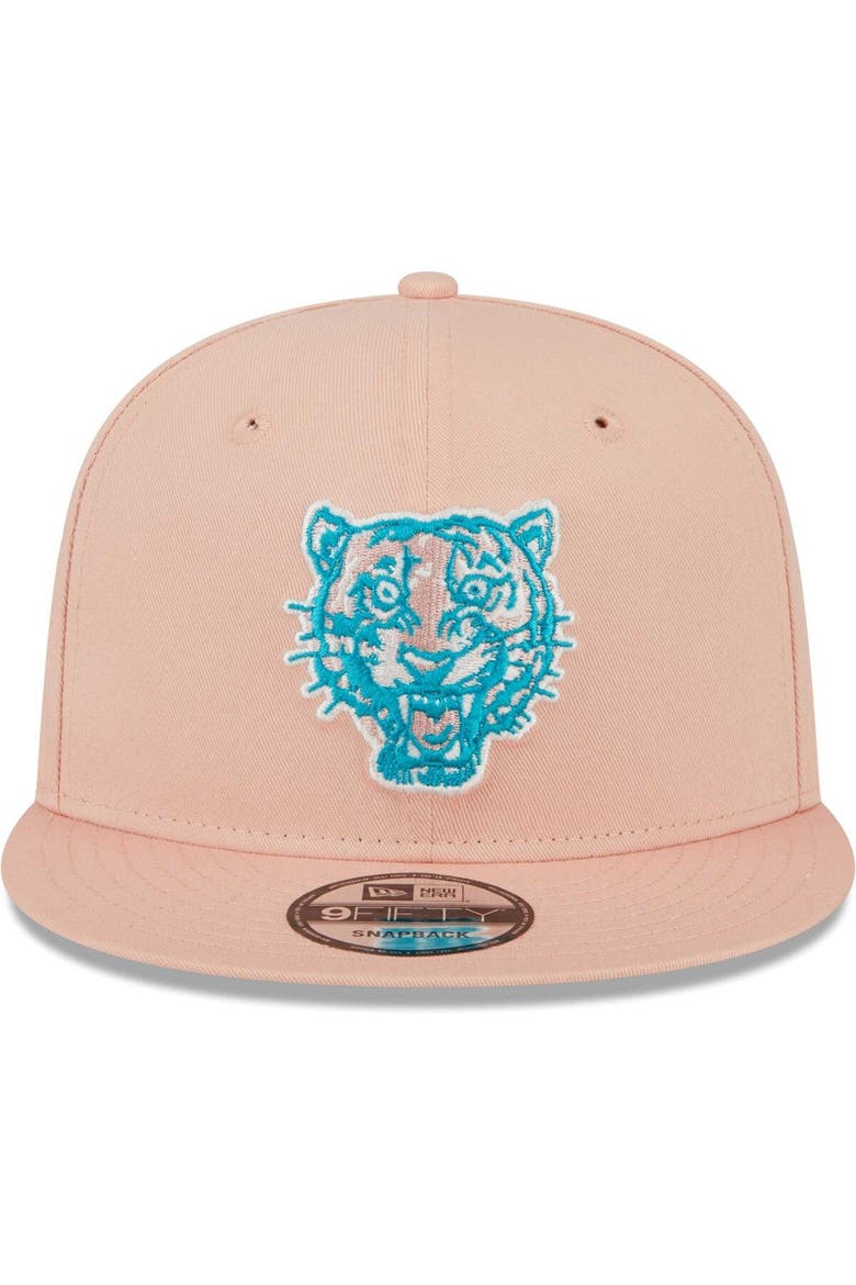 Men's New Era Pink Detroit Tigers  Sky Aqua Undervisor 9FIFTY Snapback Hat, Alternate, color, Pink
