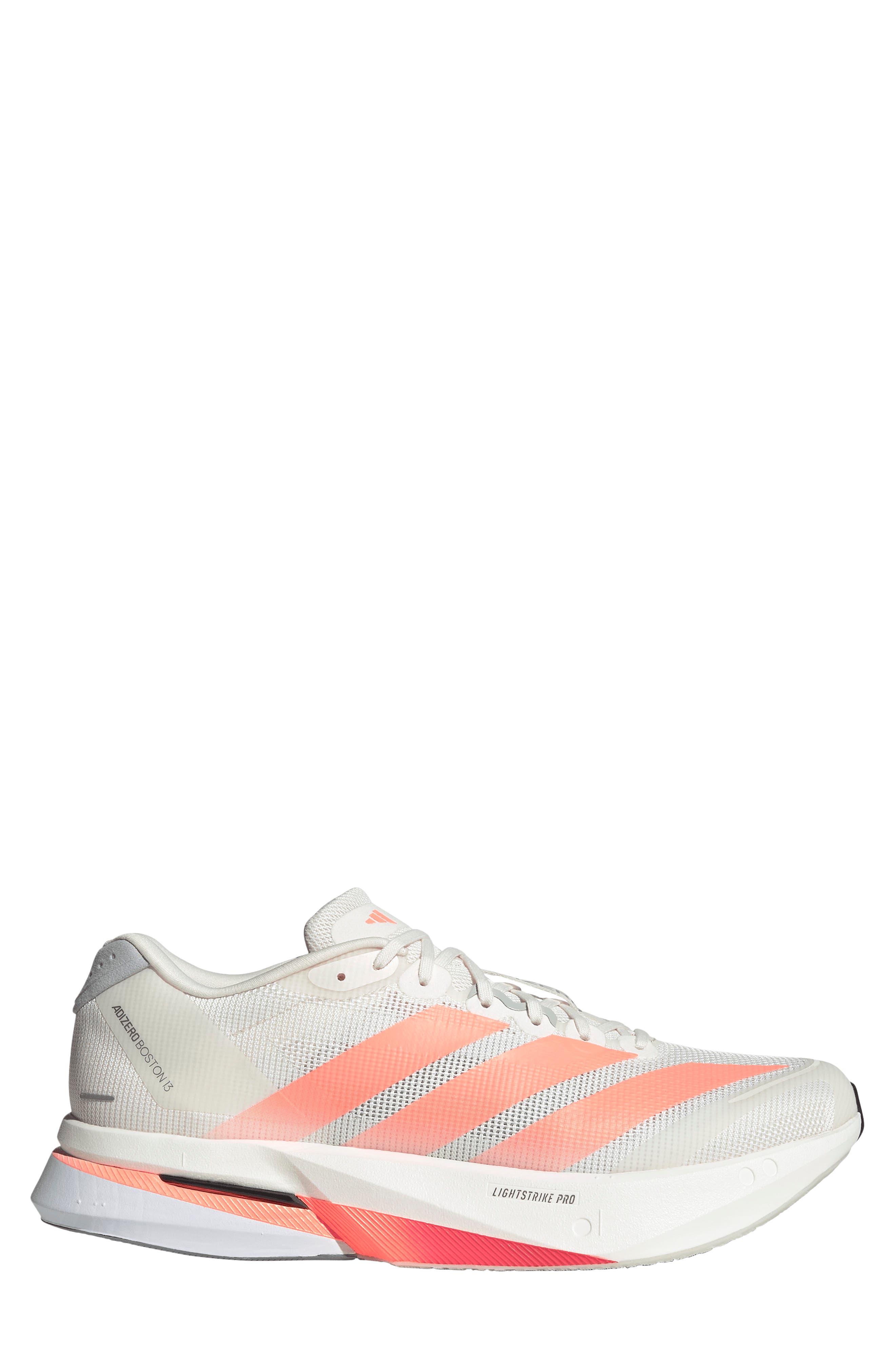Adizero Boston 13 Running Shoe, Alternate, color, OWHITE/ LUOR/ GREY
