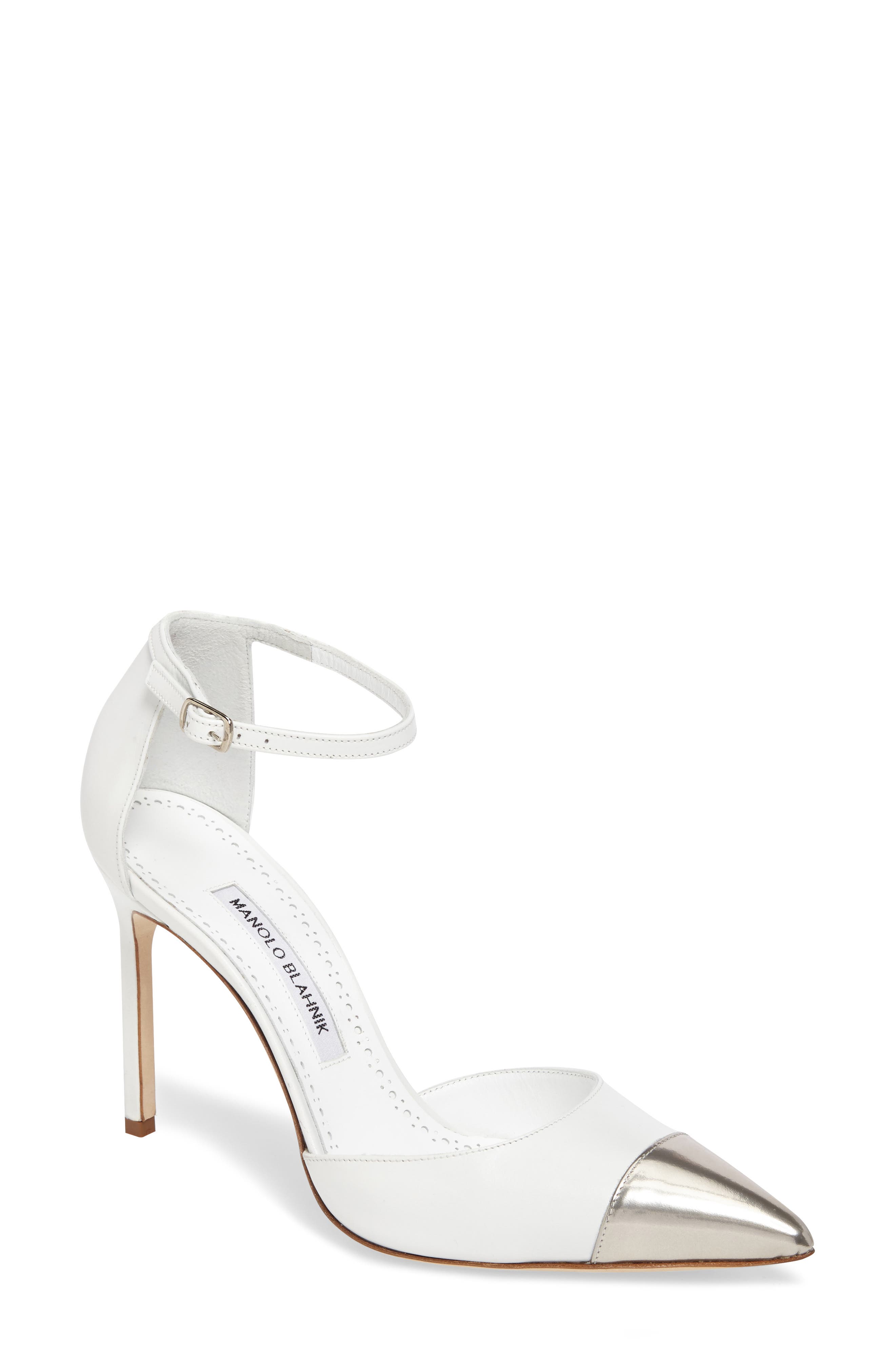 Trova Cap Toe Pump, Main, color, WHITE