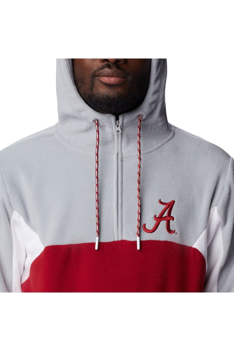 Men's Columbia Crimson Alabama Crimson Tide Lodge Quarter-Zip Hoodie, Alternate, color, Crimson