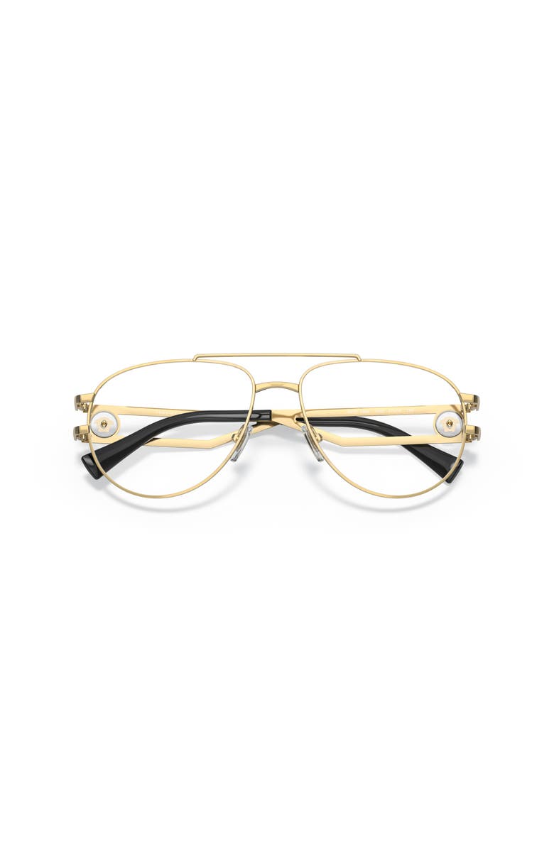 Versace 57mm Pilot optical glasses, Alternate, color, Gold