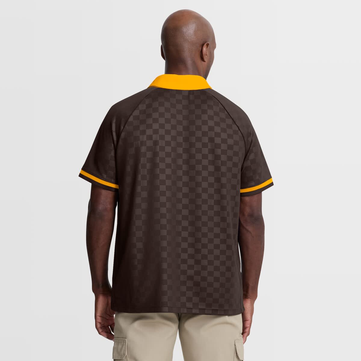 Men's Fanatics  Brown San Diego Padres Homerun Raglan V-Neck Polo - image 2