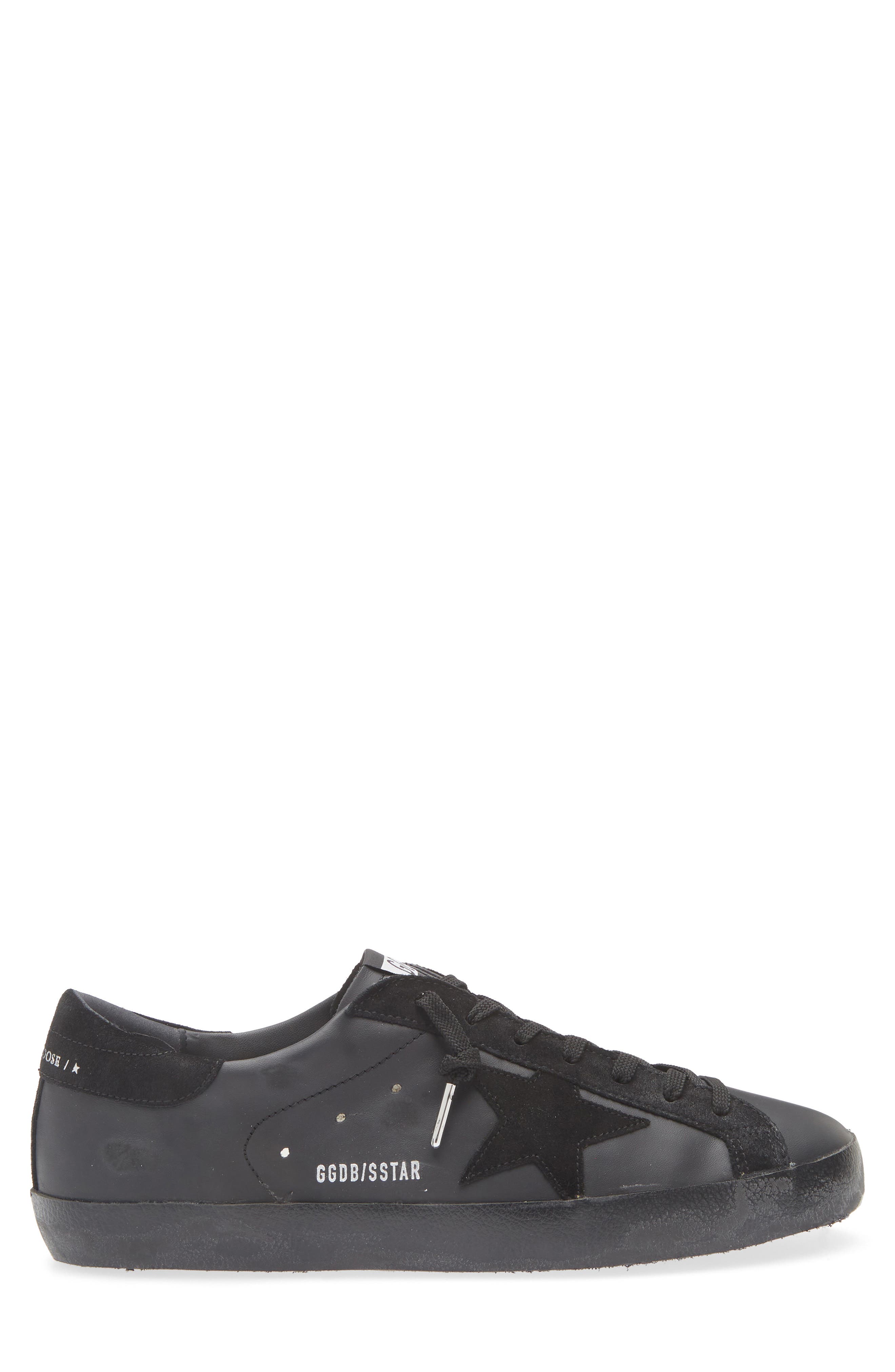 Golden Goose Super-Star Sneaker, Alternate, color, Black