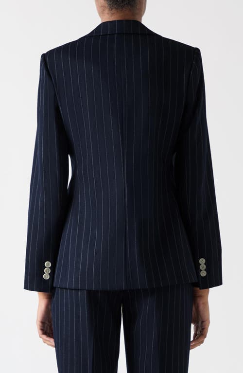 LK BENNETT LK BENNETT BAXTOR PINSTRIPE DOUBLE BREASTED BLAZER