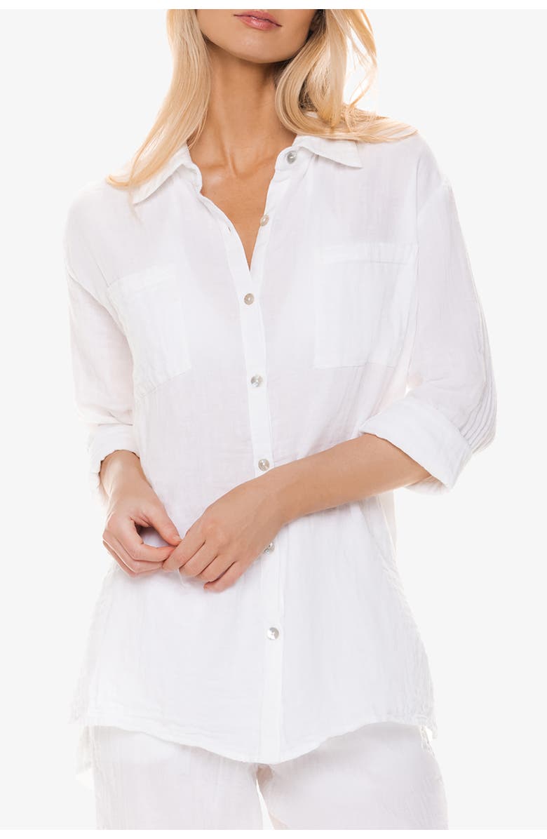 HELEN JON Island Shirt, Main, color, White