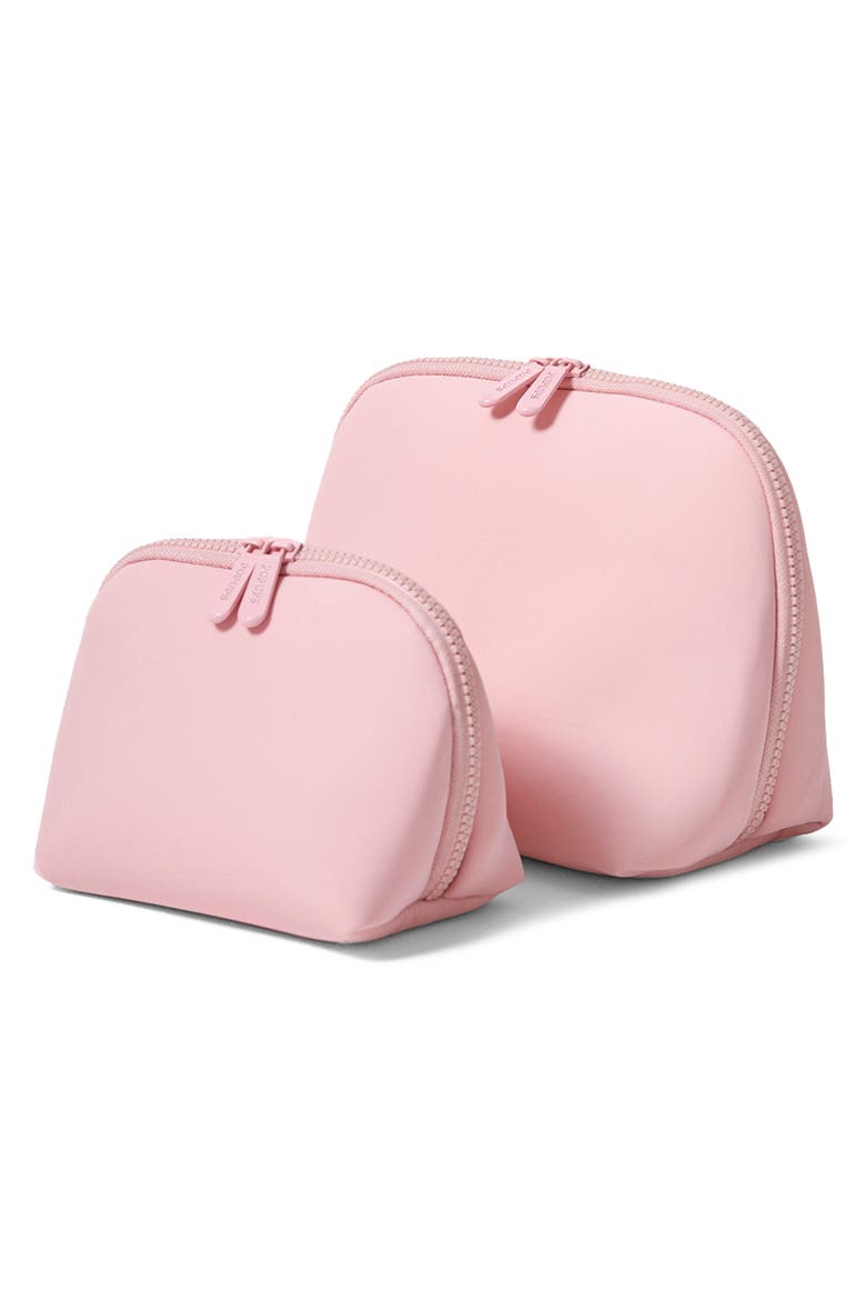 2-Piece Neoprene Makeup Pouch Set, Alternate, color, LIGHT PINK