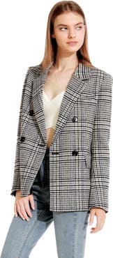 Belle & Bloom Piccadilly Wool Blend Plaid Blazer