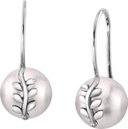 The Pearl Source Akoya Pearl Jayne Leaf Earrings