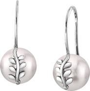 The Pearl Source Akoya Pearl Jayne Leaf Earrings
