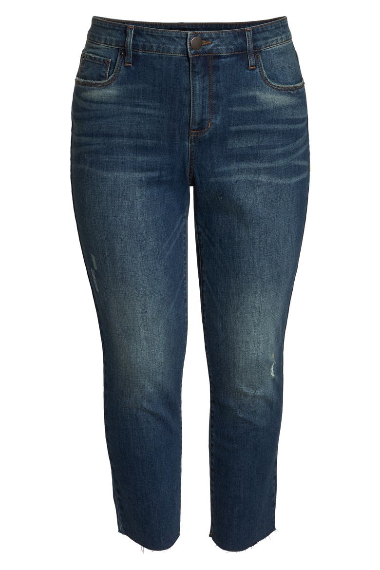 Cara Cuffed Slim Straight Jeans, Alternate, color, GORDON