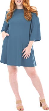 Nina Leonard Shoulder Cutout Dress