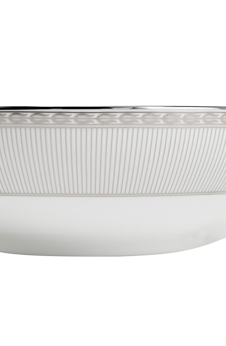 Wedgwood Silver Tonquin Bone China Cereal Bowl, Alternate, color, Silver
