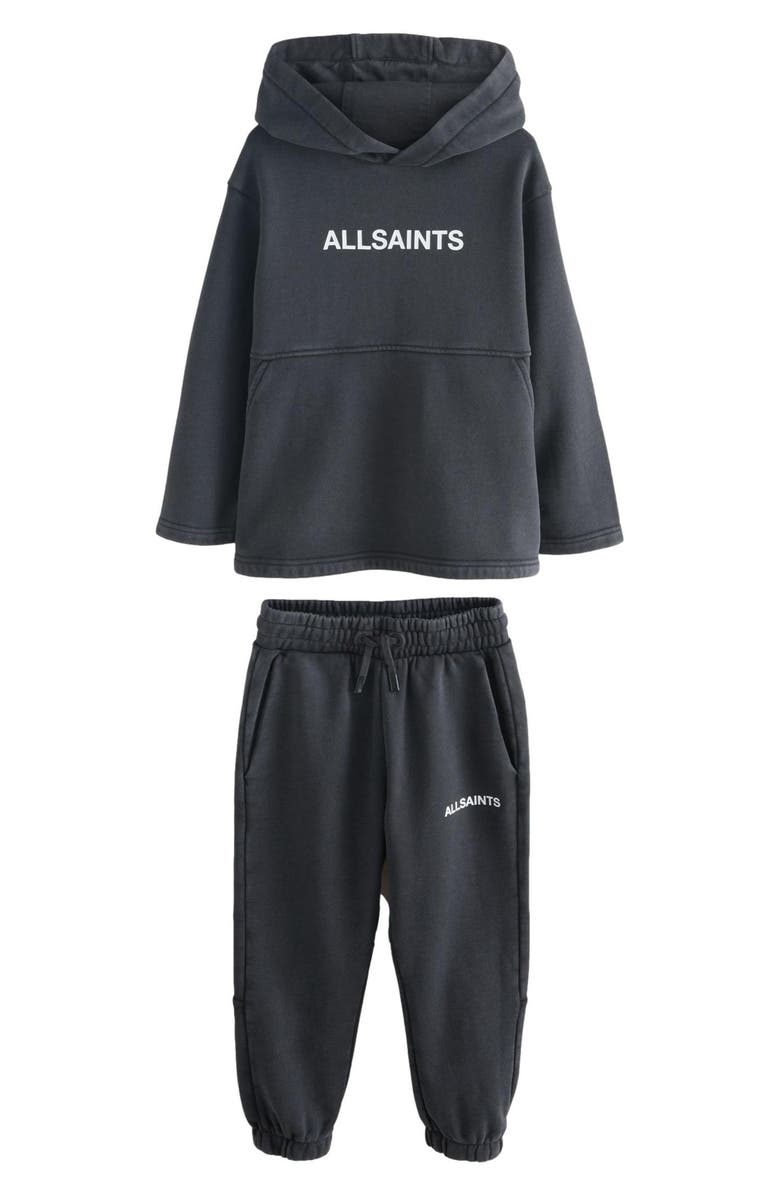 smALLSAINTS by ALLSAINTS Kids' Acid Wash Hoodie & Sweatpants Set, Main, color, Grey