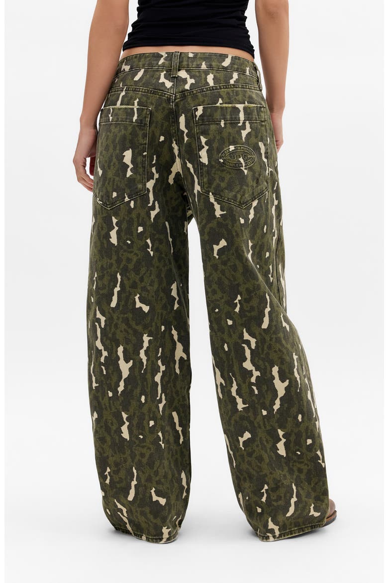 Jaya Low Rise Wide Leg Jeans, Alternate, color, ANIMAL CAMO