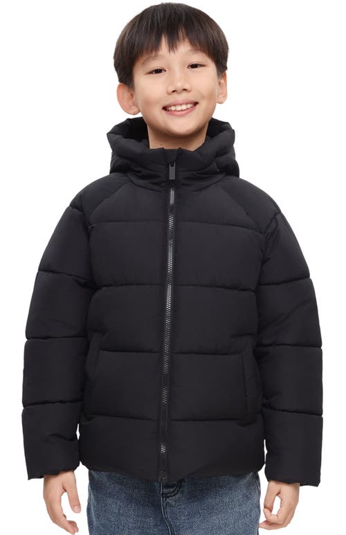Rokka&rolla Kids' Shield Puffer Jacket In Black