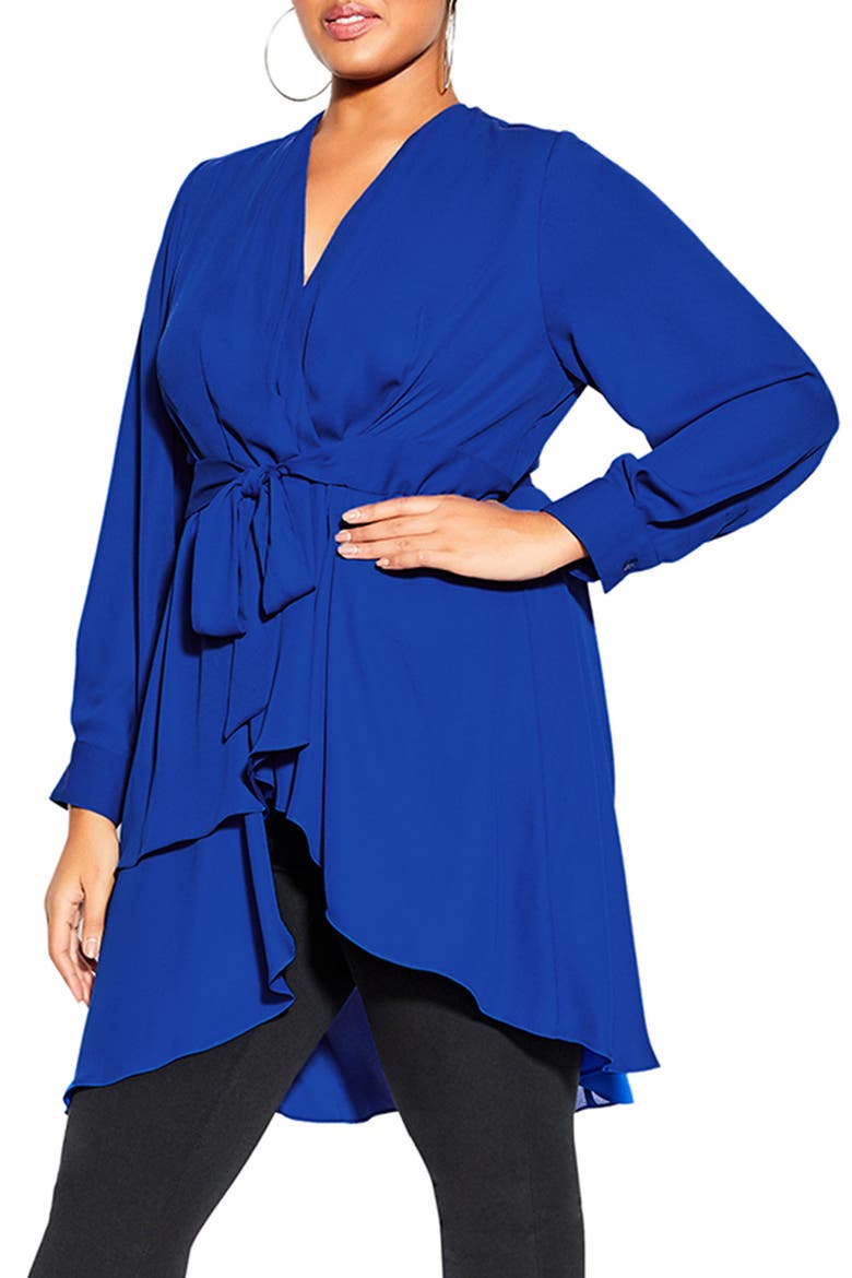 Shibara Wrap Top, Main, color, COBALT