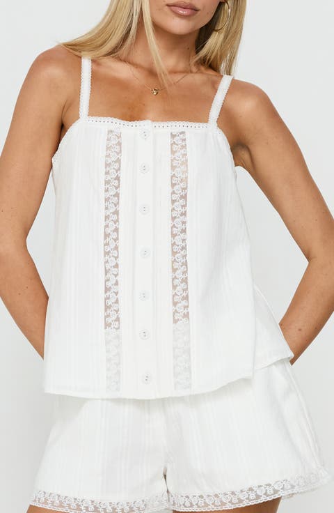 Safire Lace Trim Frill Babydoll Cami