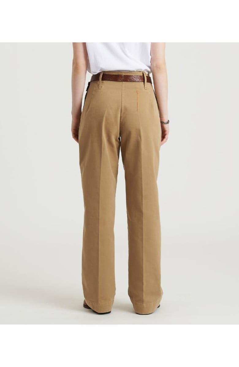 Fortela Straight Twill Cotton Trousers, Alternate, color, Camel