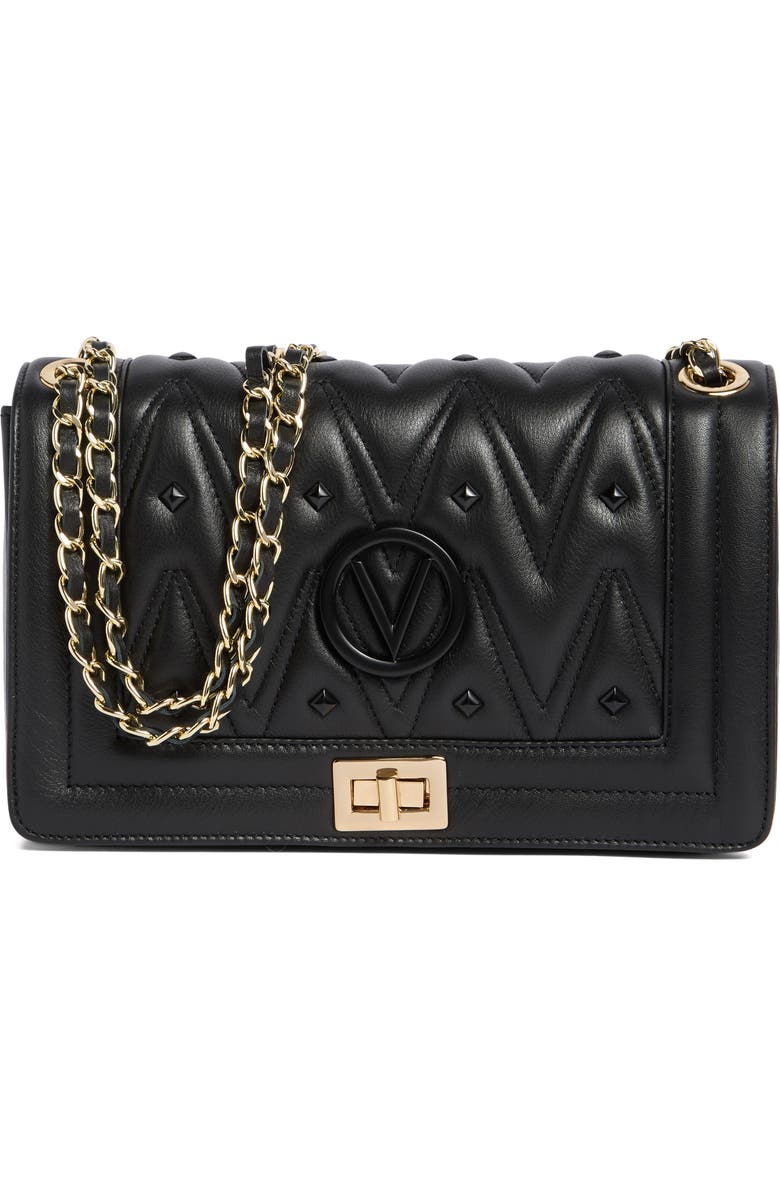 VALENTINO BY MARIO VALENTINO Alice Diamond Leather Tote Bag, Main, color, Black