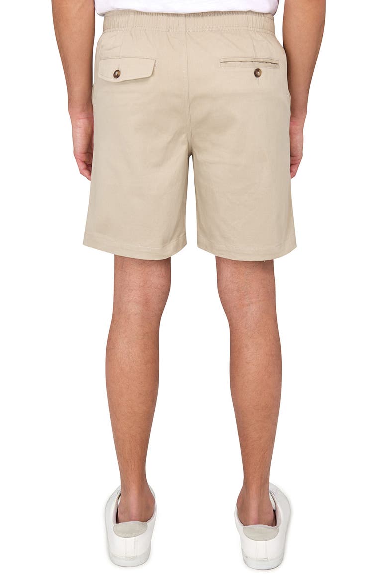 Slim Fit Solid Drawstring Shorts, Alternate, color, KHAKI