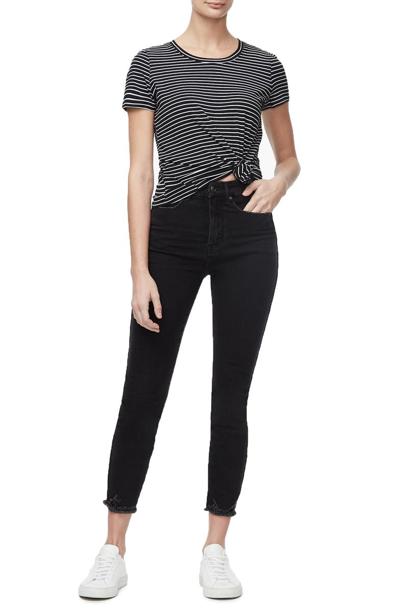 Good American Stripe Tee, Alternate, color, 