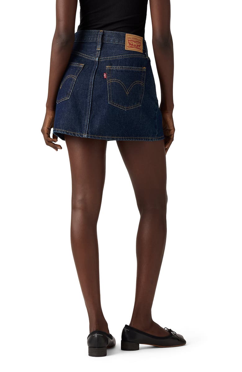 Levi's Western Yoke Icon Denim Miniskirt, Alternate, color, Shaded View