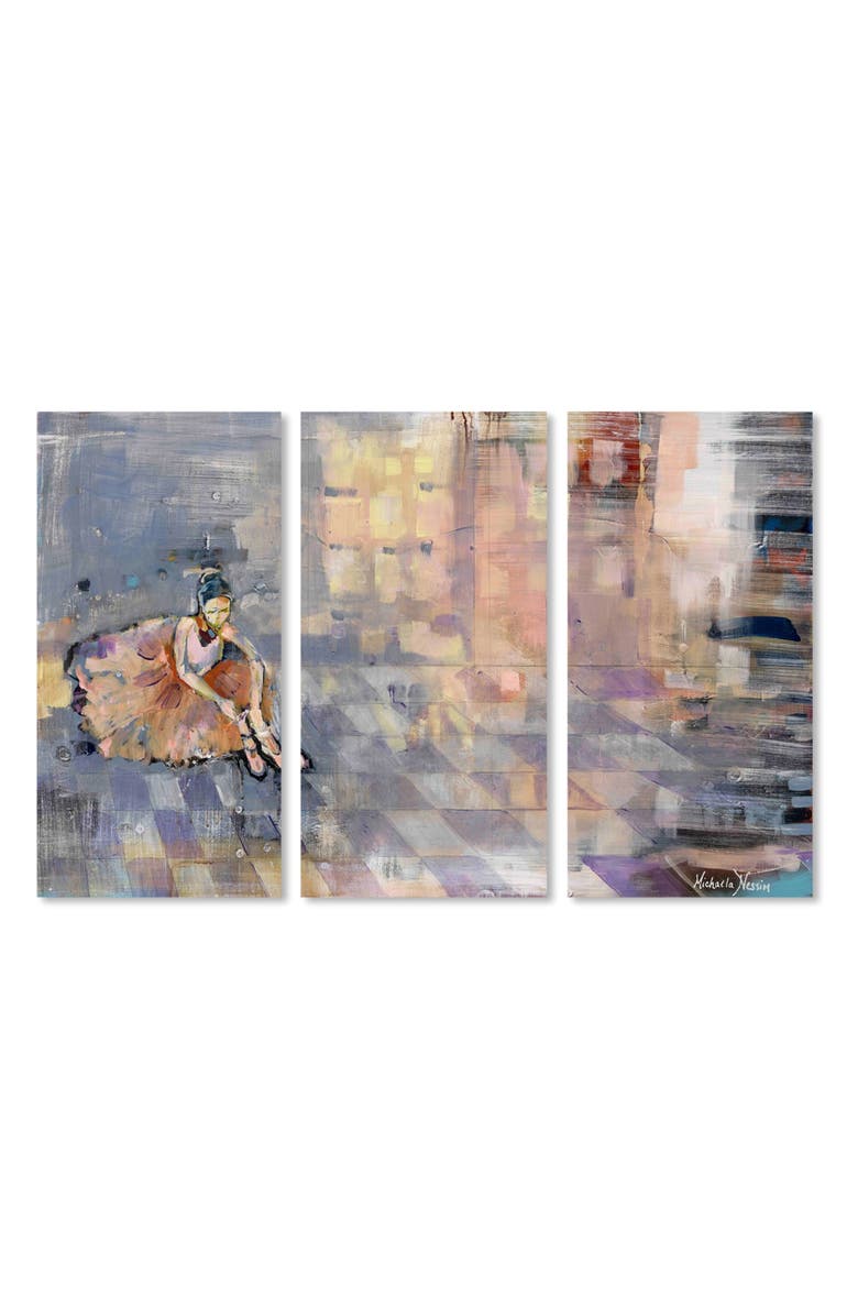 Oliver Gal Ballerina Canvas Triptych Wall Art, Main, color, 