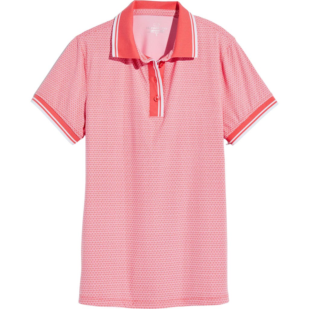 Vineyard Vines Core Upf 50+ Golf Polo In Pink