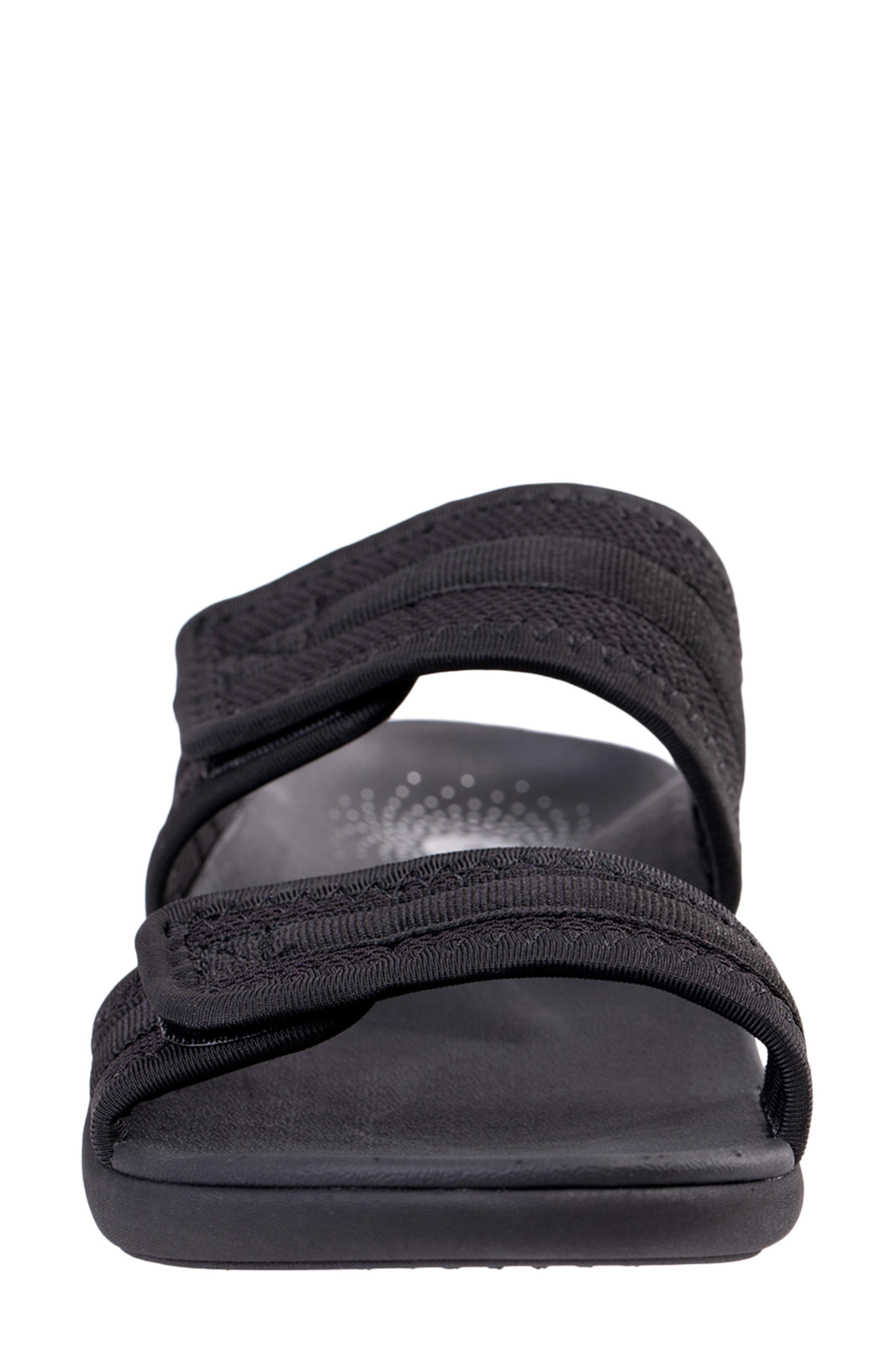 Elevate Double Strap Slide Sandal, Alternate, color, BLACK