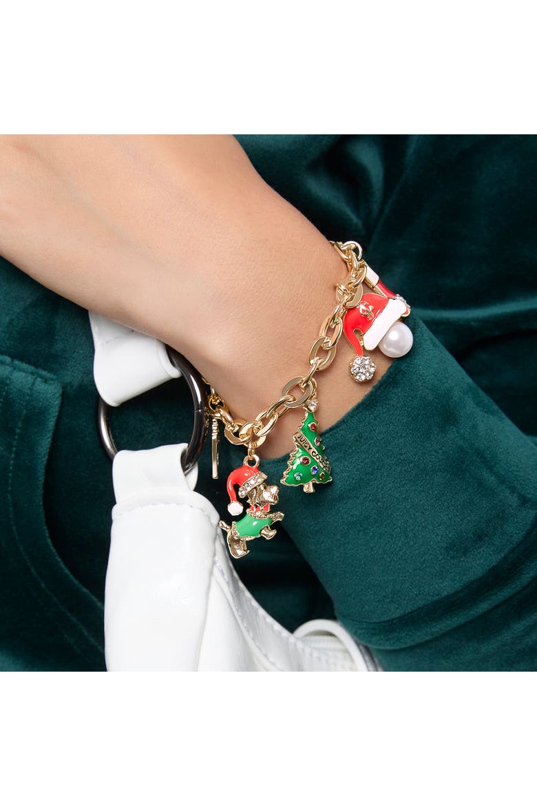 Christmas Charm Bracelet, 7.5", Alternate, color, Multi
